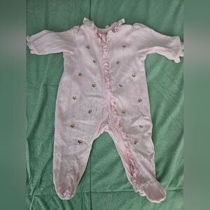 Pink Floral Kids One Piece